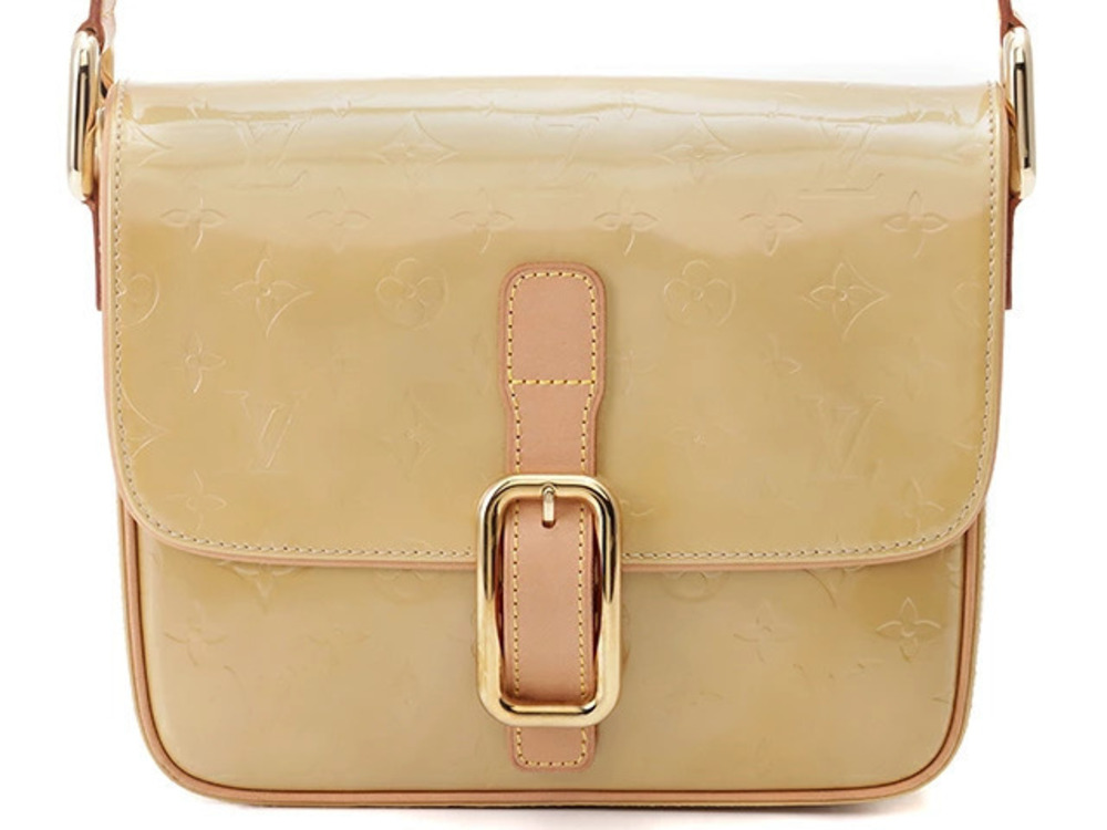 LOUIS VUITTON Christie Shoulder Bag Vernis Beige Cream
